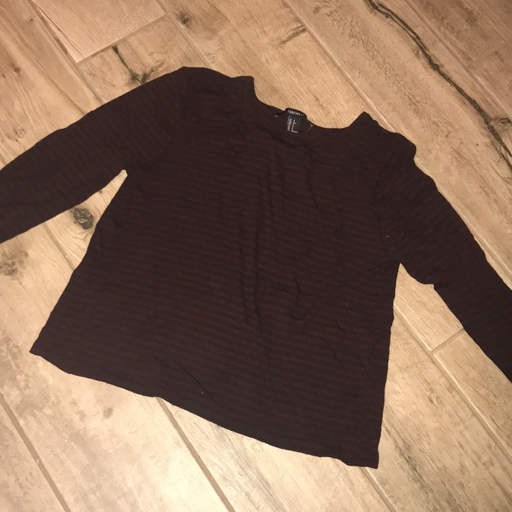 Open back striped Top